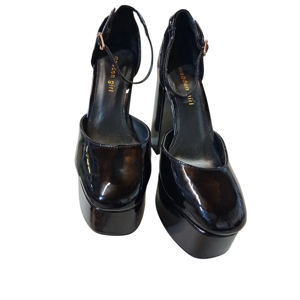 Madden Girl‎ Dion Chunky Women's size 6.5 Whimsigoth Platform Ankle Strap Pumps